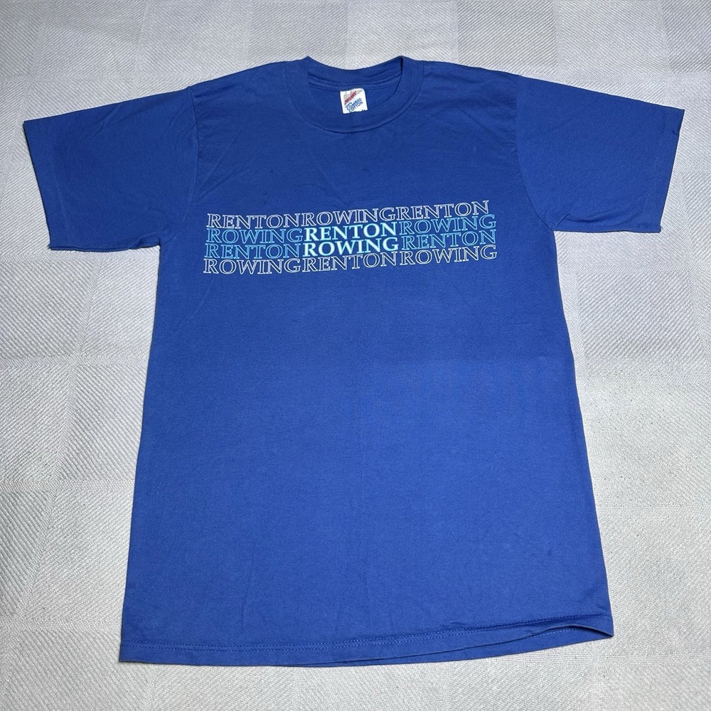Vintage 1990s Renton Rowing T-Shirt Size Medium Preppy Water Sports Washington